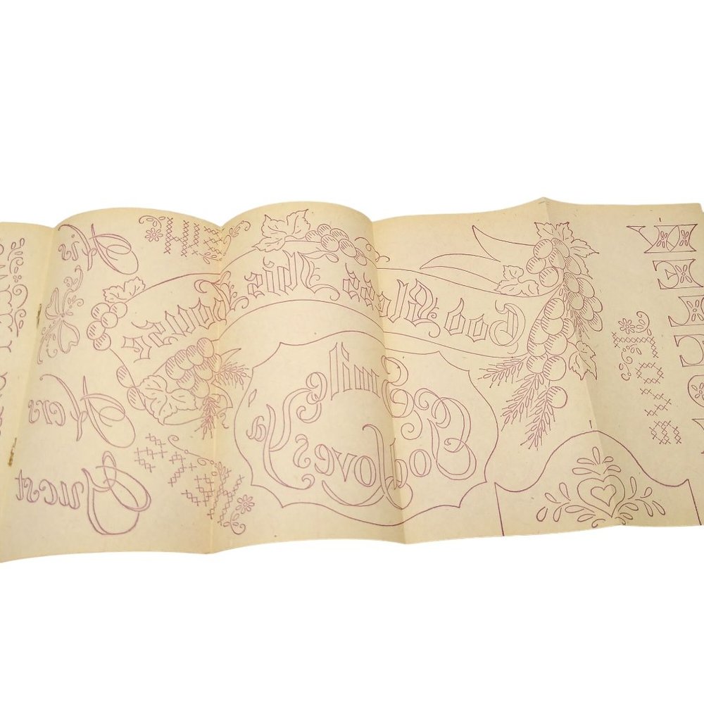 Vintage Homey Phrases Transfer Patterns, MCM Workbasket Iron On Transfers, 1960s